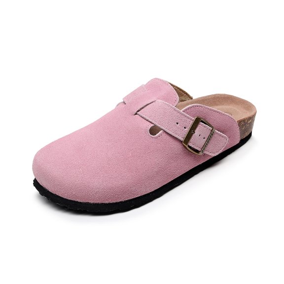Men's Clogs Adjustable Buckle Slip On Cork Footbed Home Clog Slippers Shoes Unisex New