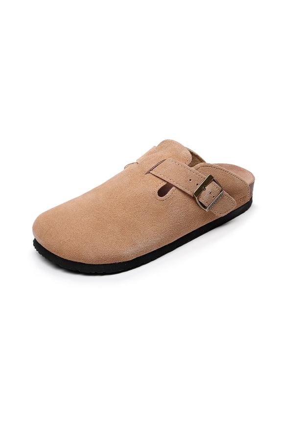 Men's Clogs Adjustable Buckle Slip On Cork Footbed Home Clog Slippers Shoes Unisex New