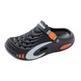thumbnail image 1 of Men's Close Toe Platform Sandals Wide Width Breathable Slip on Clogs Lightweight Non Slip Garden Work Shoes Black Size 9, 1 of 6