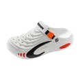 thumbnail image 1 of Men's Close Toe Platform Sandals Wide Width Breathable Slip on Clogs Lightweight Non Slip Garden Work Shoes White Size 8, 1 of 7