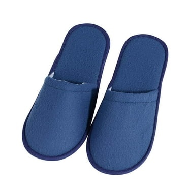 Men's Closed Toe Hotel Spa Slippers - Non Slip Disposable Indoor Travel Shoes