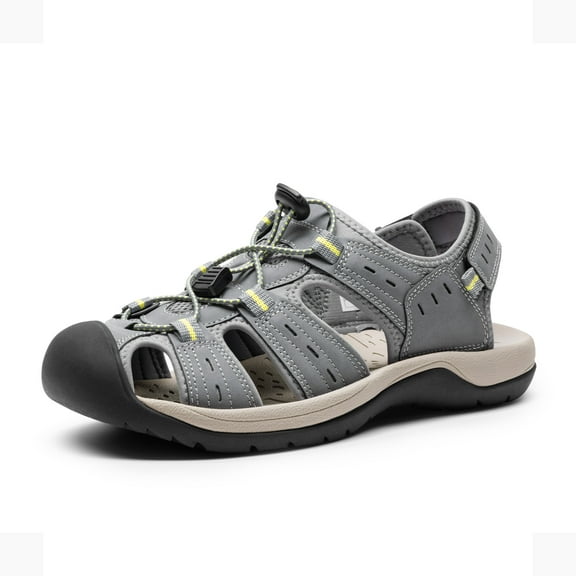 Men's Closed-Toe Water Hiking Sandals with Quick-Dry Mesh and Arch Support