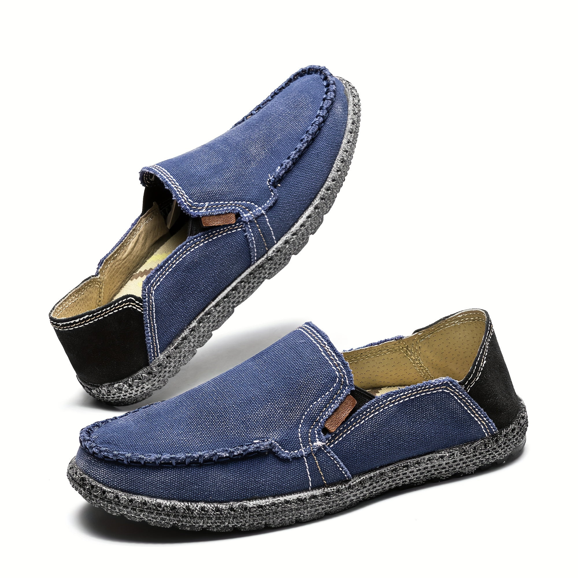 Men's Cloth Shoes Street Walking Loafers Boat Shoes Deck Shoes Canvas ...