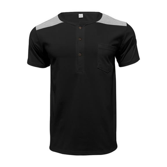 Men's Clothing Dgankt Fitness Clothing Men's Solid Color Thin Daily Casual Loose Short Sleeved Shirt