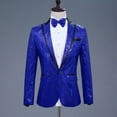 thumbnail image 1 of Men's Clothing Large Size Casual Dance Sequined Suit Boutique Fashion Jacket Nightclub singer hosts photo studio suit, 1 of 5