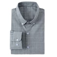 thumbnail image 1 of Men's Clothing Men's Fashion Plaid Oxford Long Sleeve Shirts Soft Thick Autumn Spring Button Casual Dress Shirt, 1 of 4