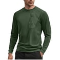 thumbnail image 1 of Men's Clothing Men's Long Sleeve T-Shirts Quick Dry Casual Sports Shirts for Outdoor Breathable Comfort Tee with Zipper Pocket, 1 of 5