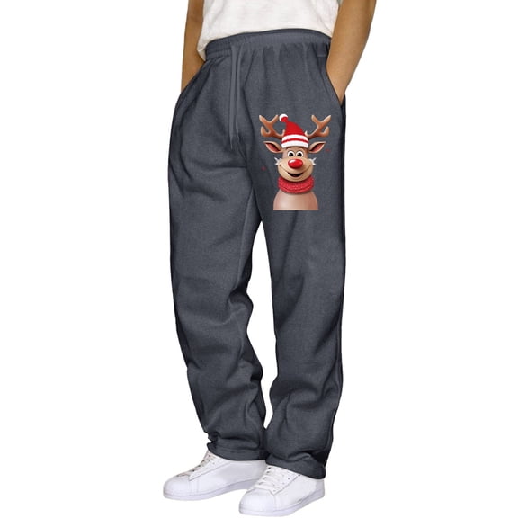 Men's Clothing Mens Christmas Hop Pants Casual Solid Color Track Lace Up Workout Pants With Pocket Boy Trousers Men Crease Men's Twill Boy Memory Pole Sweat Band Mens Big And Tall Tie Gray S