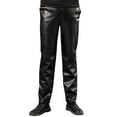 thumbnail image 1 of Men's Clothing Mens Slim Fitting Leather Pants Leggings Tight Elastic Warm Kneepad Trend Motorcycle Leather Pants Gray M, 1 of 9