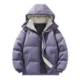 thumbnail image 1 of Men's Coat, Men's Winter Thermal Padded Coat with Insulation for Extreme Cold Weather and Comfortable All Day Wear ,Men's Winter Fashion,Color:Purple,Size:3XL, 1 of 4