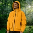 thumbnail image 1 of Men's Coat Warm Winter Jacket Men's Solid Color Waterproof Long Sleeved Hooded Workwear With Multiple Pockets Jacket, 1 of 9