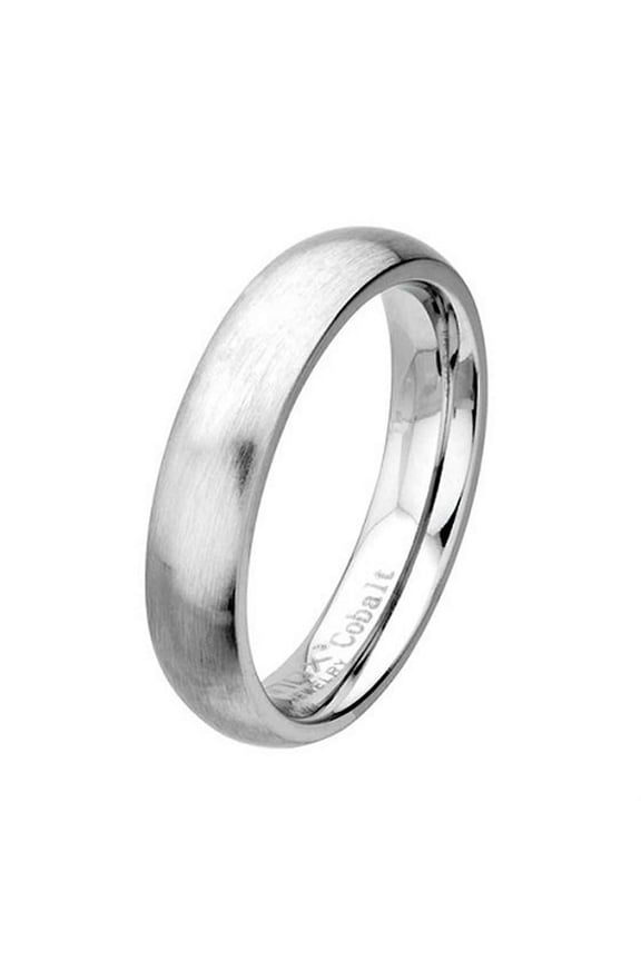 Men's Cobalt Chrome Wedding Ring with Brushed and Polished | 5mm
