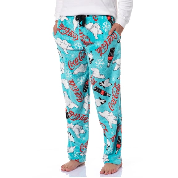 Coca-Cola Pajama Pants Men's AOP Coke Bottles Holiday Fleece Bottoms