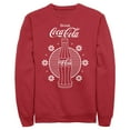 thumbnail image 1 of Men's Coca Cola Christmas Snowflakes Bottle  Sweatshirt Red Medium, 1 of 4