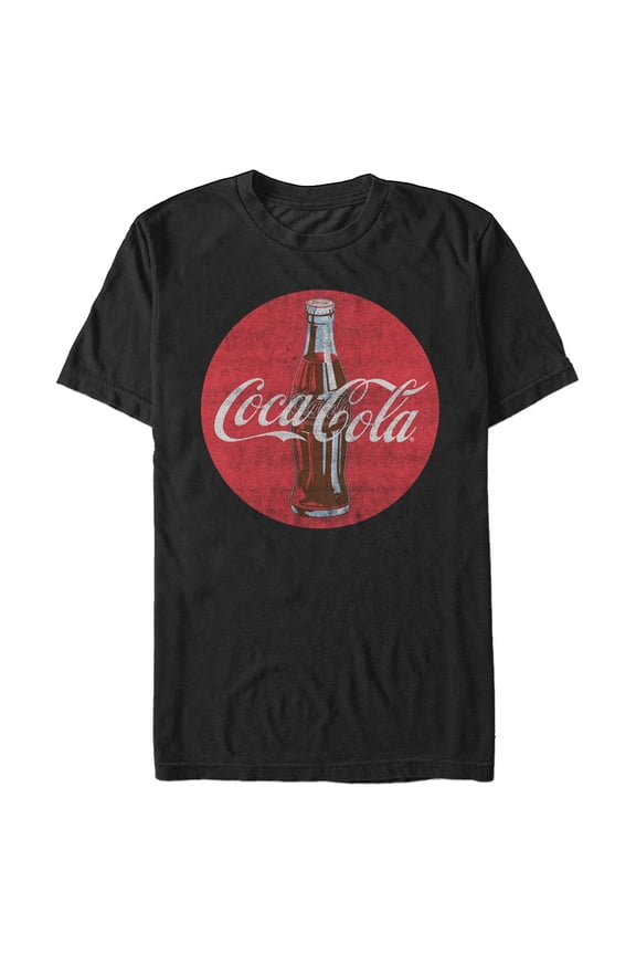 Men's Coca Cola Classic Circle Graphic Tee Black Medium