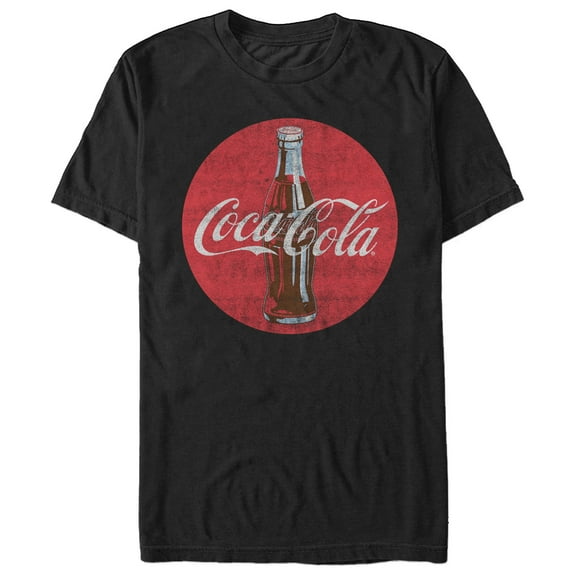 Men's Coca Cola Classic Circle  Graphic Tee Black Small