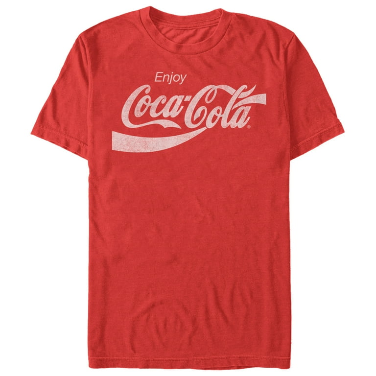 Men's Coca-Cola Logo T-Shirt - Distressed Print Comfortable