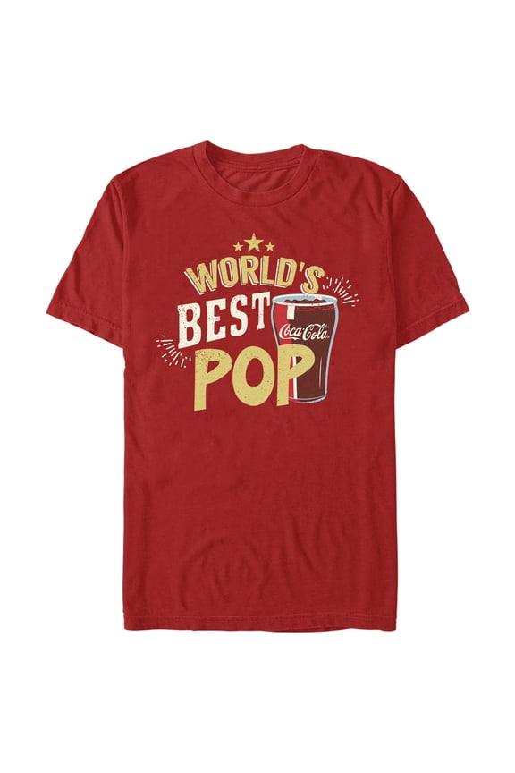 Men's Coca Cola Father's Day Retro World's Best Pop Graphic Tee Red X Large