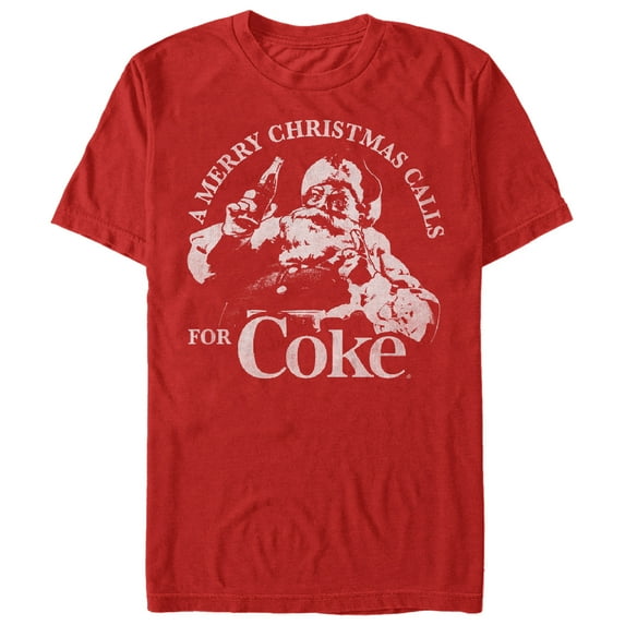 Men's Coca Cola Merry Christmas Graphic Tee Red 3X Large