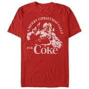 COCA-COLA Men's Coca Cola Merry Christmas Graphic Tee Red Medium