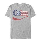 Men's Coca Cola Patriotic Star Emblem Graphic Tee Athletic Heather Large