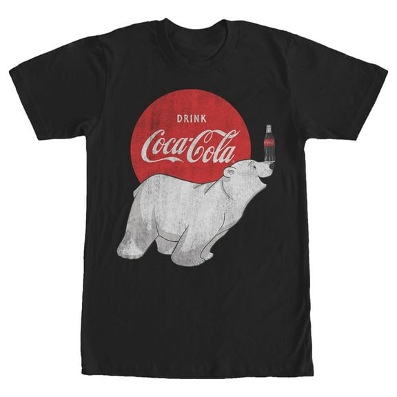 Men's Coca Cola Polar Bear  Graphic Tee Black 2X Large