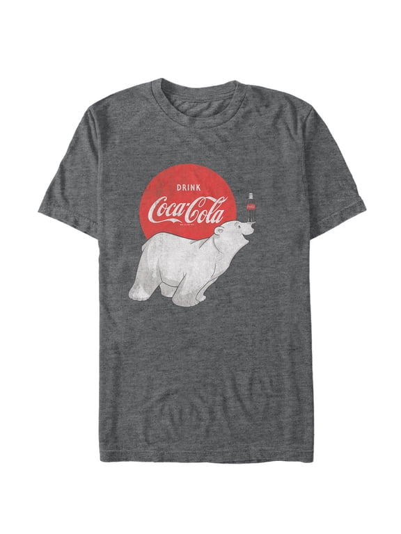 Men's Coca Cola Polar Bear Graphic Tee Charcoal Heather X Large