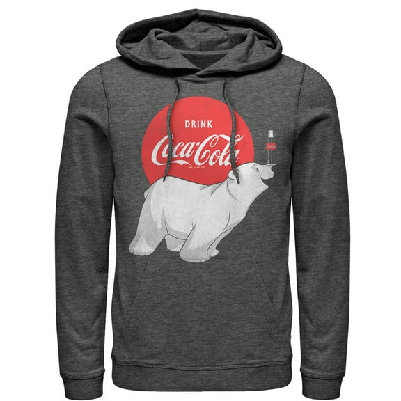 Women's Coca Cola Polar Bear  Pull Over Hoodie Charcoal Heather Small