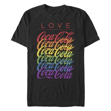 Men's Coca Cola Rainbow Love  Graphic T-Shirt