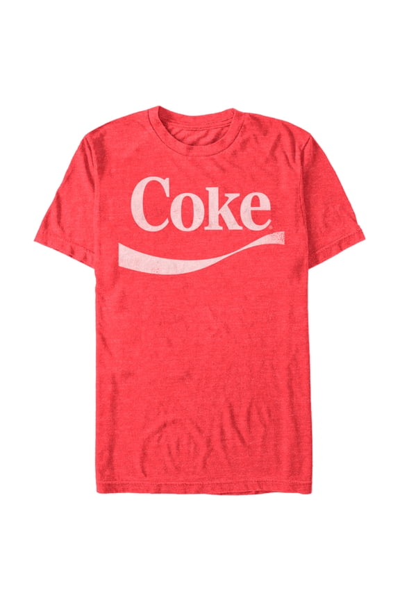 Men's Coca Cola Simple Logo Graphic Tee Red Heather 2X Large