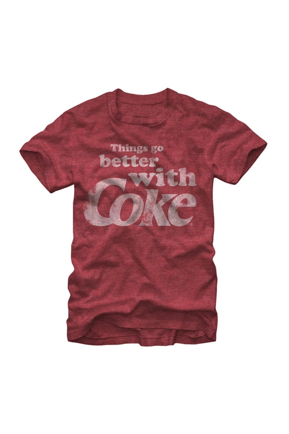 Men's Coca Cola Things Go Better With Coke Graphic Tee Red Heather 2X Large