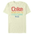 thumbnail image 1 of Men's Coca Cola Unity Adds Life to Everything Nice Logo  Graphic Tee Beige Small, 1 of 4