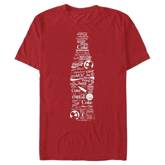 Men's Coca Cola Unity Logo Bottle Graphic Tee Red 2X Large