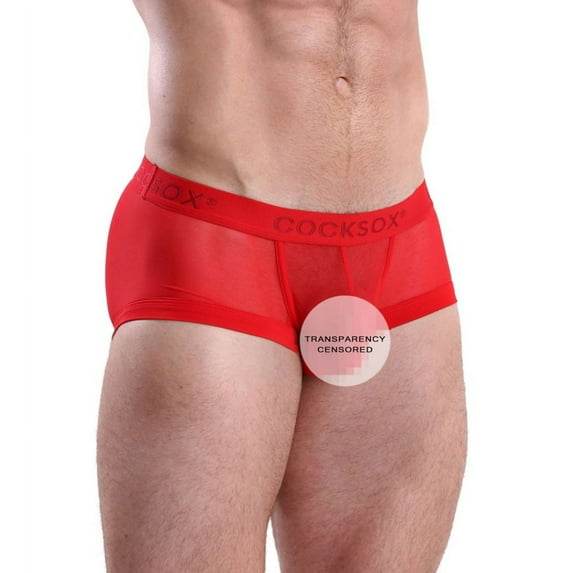 Men's Cocksox CX68ME Mesh Trunk (Fiery Red XL)
