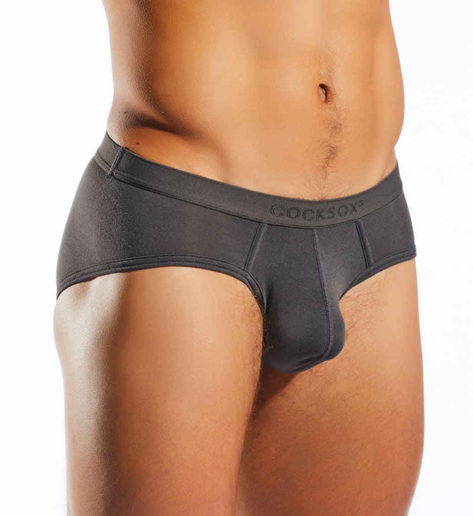 Men's Cocksox CX76MD Modal Contour Pouch Sports Brief (Charcoal XL)