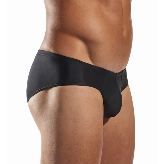 Men's Cocksox CX79 Contour Pouch Boy-Leg Swim Brief (Jet Black XL)