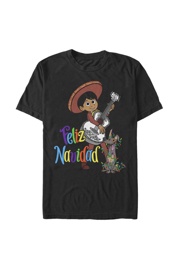 Men's Coco Feliz Navidad Graphic Tee Black X Large