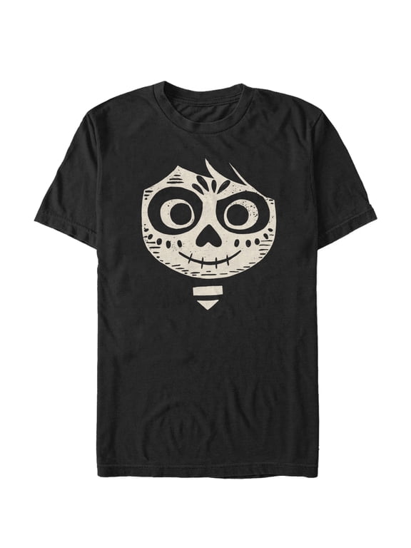 Men's Coco Miguel Skeleton Face Graphic Tee Black Medium