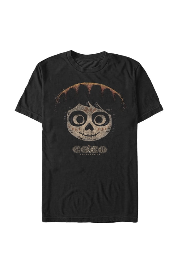 Men's Coco Miguel Skeleton Hat Graphic Tee Black X Large
