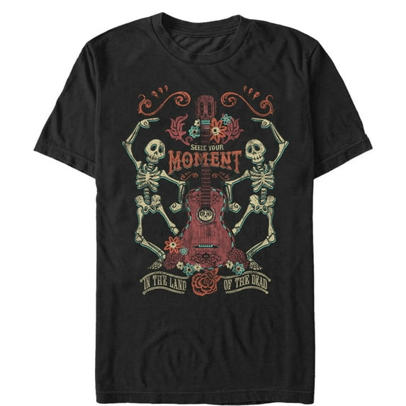 Men's Coco Seize Moment Skeleton Dance Graphic Tee Black Small