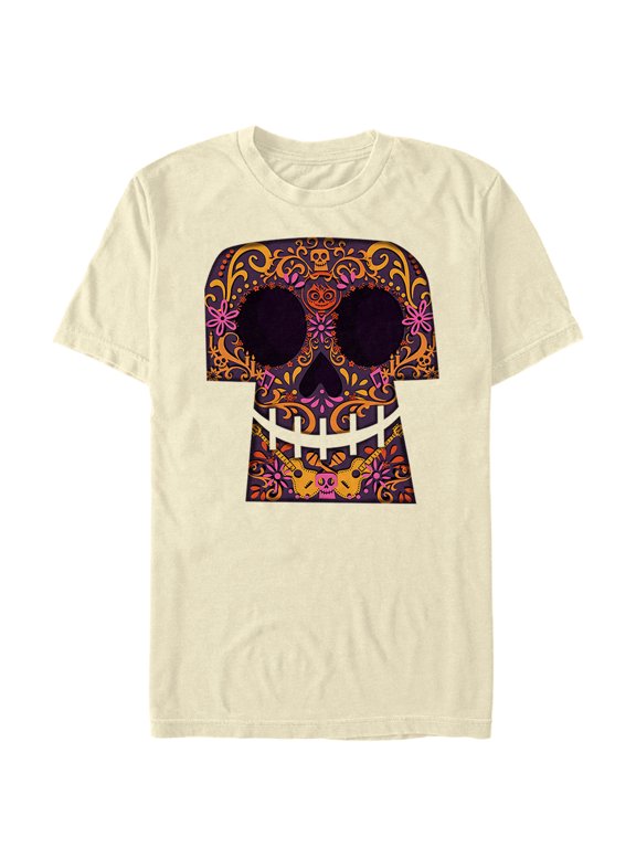 Men's Coco Sugar Skull Grin Graphic Tee Cream Medium