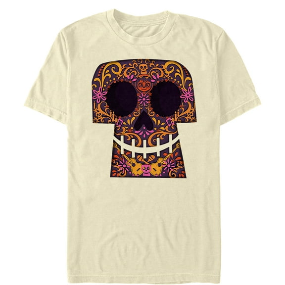 Men's Coco Sugar Skull Grin Graphic Tee Cream X Large