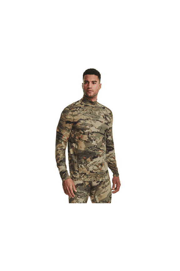 Men's ColdGear Infrared Camo Mock Long Sleeve