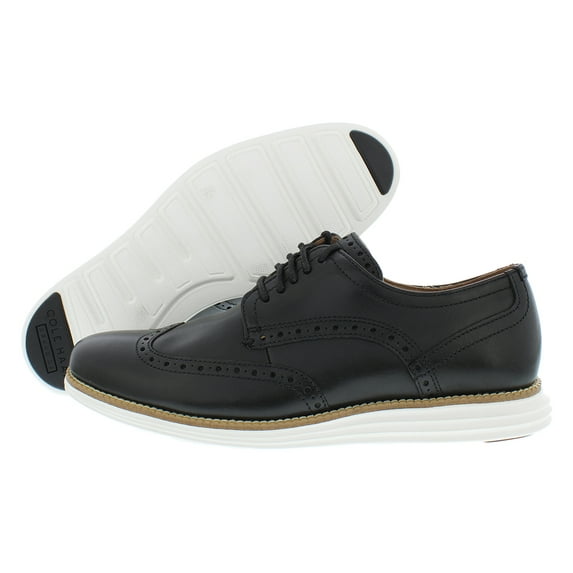 Cole Haan Men's Original Grand Shortwing Oxford Shoes (Black/White, Size 9)