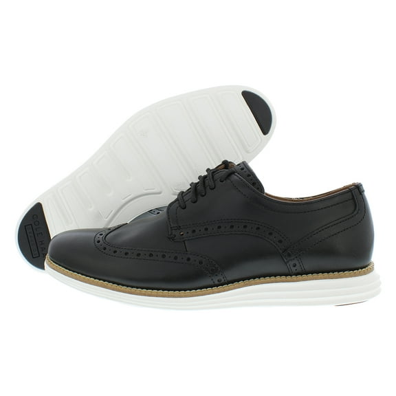 Cole Haan Men's Original Grand Shortwing Oxford Shoes (Black/White, Size 9)