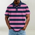 thumbnail image 1 of Men's Collared Shirts Short Sleeve with Pocket Big and Tall Solid Color Breathable Button Turndown Blouse, 1 of 5