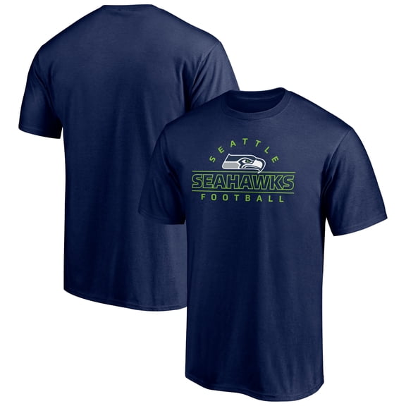 Men's College Navy Seattle Seahawks Dual Threat T-Shirt