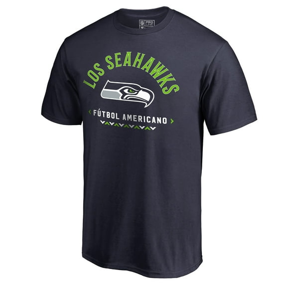 Men's College Navy Seattle Seahawks Futbol Americano T-Shirt