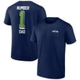 thumbnail image 1 of Men's College Navy Seattle Seahawks Number One Dad T-Shirt, 1 of 3