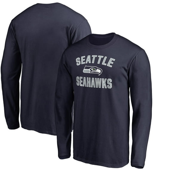 Men's College Navy Seattle Seahawks Victory Arch Long Sleeve T-Shirt
